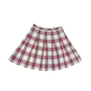 Talbots Vintage Plaid Pleated Mini Skirt Size 14 Y2K Christmas Preppy Academia